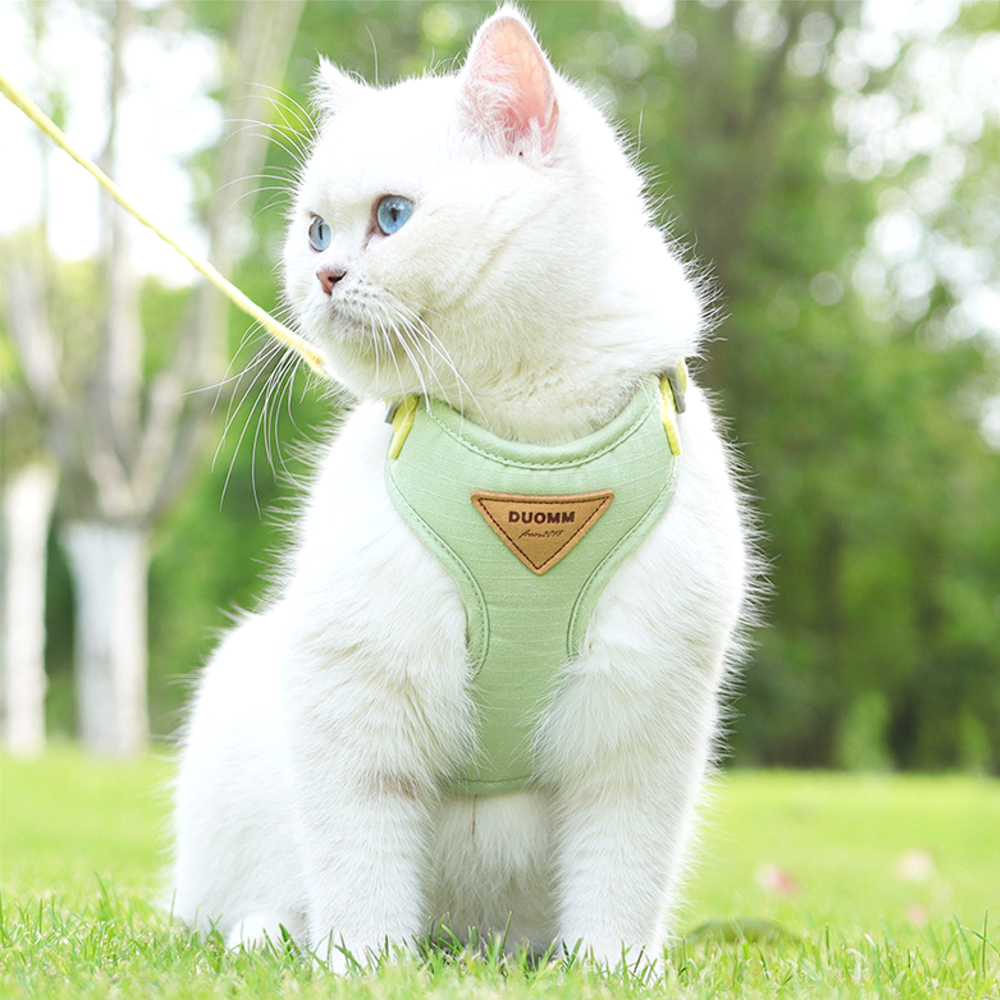 고양이 하네스 가슴줄 목줄 고양이전용 산책줄 파스텔 - 상세 이미지 4