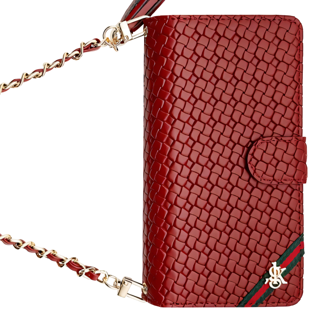 온선 지퍼형 다이어리 가죽 지갑 케이스 버건디, 갤럭시A9 2018