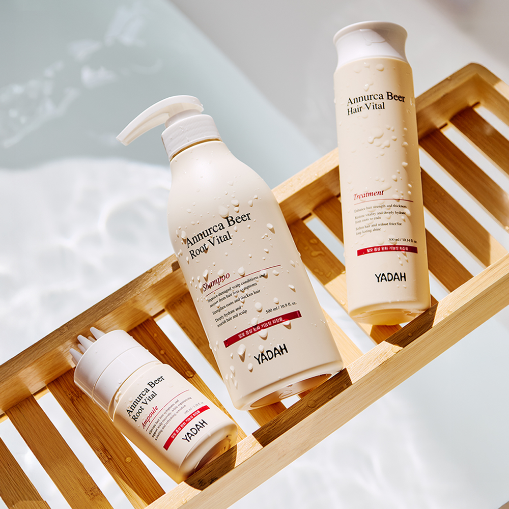 야다 탈모 케어 솔루션 아누카 3종 SET(샴푸 500ml+트리트먼트 300ml+앰플 100ml) - 상품 이미지