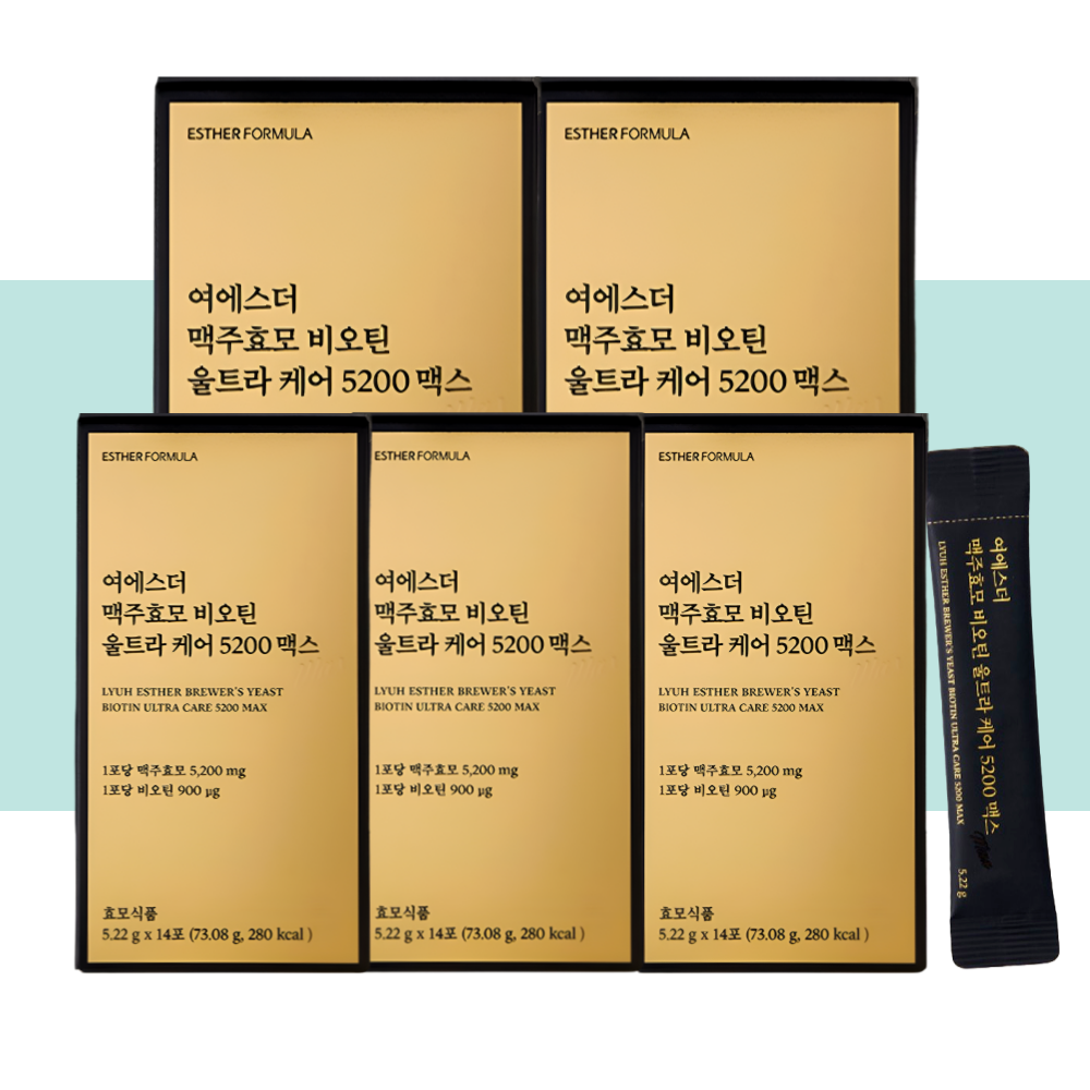 에스더포뮬러 맥주효모 비오틴 여에스터 ULTRA맥스5200 14포X5박스