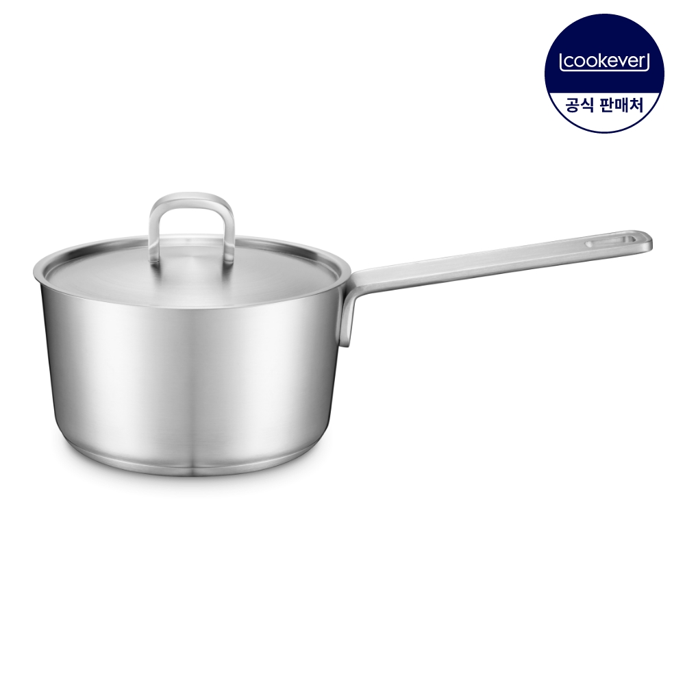 쿡에버 IH 코니칼 Silver 스텐 편수 냄비 16cm