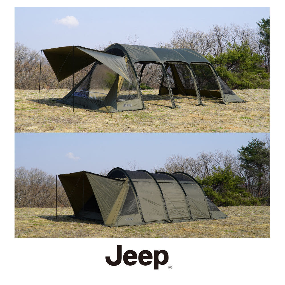 지프 배럭 스페이스 자립형 터널텐트 신형 캠핑텐트 장박 방수 대형