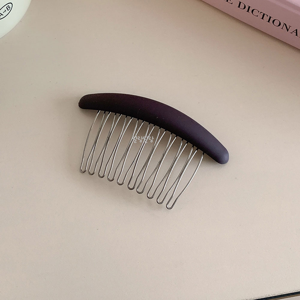 심플한 매트 헤어빗핀 옆머리 머리핀 베이직 무광 헤어삔 - 상세 이미지 3