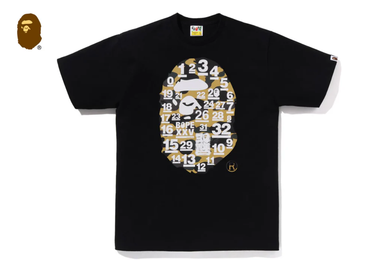 베이프 반팔티 A BATHING APE 32ND ANNIV. 1ST CAMO BIG APE HEAD TEE 4월 신상 1L20-110-022 - 상세 이미지 4