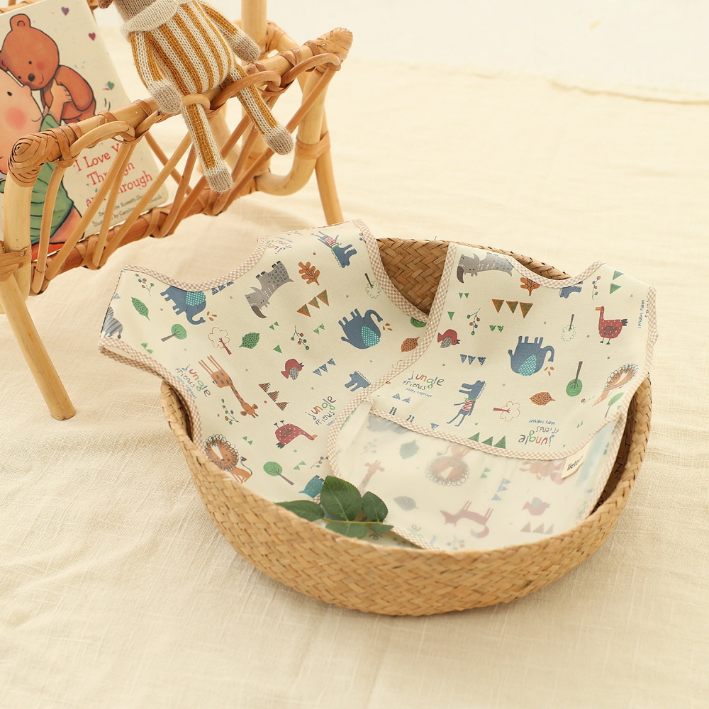 리에또 아기 이유식 방수 턱받이 어린이집 유아턱받이