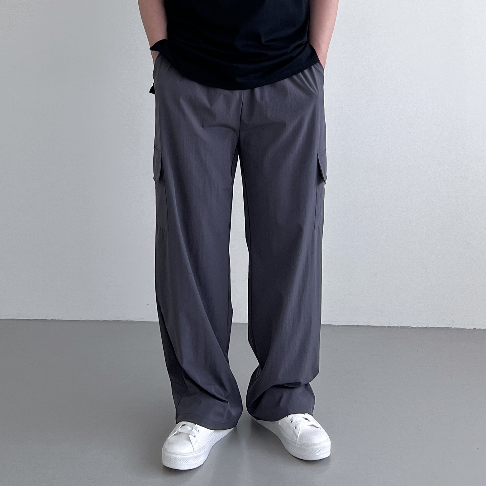 남자냉장고바지 나일론와이드팬츠 아이스카고팬츠 - 상세 이미지 5