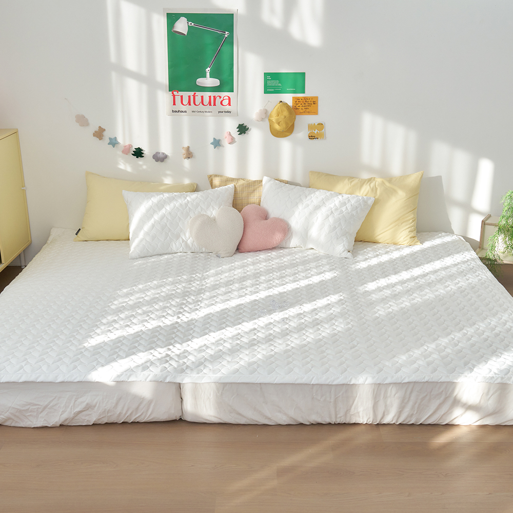 히말라야 듀라론 냉감패드 아이스쿨링 침대패드 휴비스 러브하트 SS 110x210