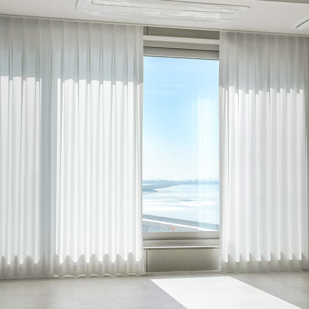 차르르 형상기억 쉬폰커튼 이음선없는 맞춤제작 도톰쉬폰커튼