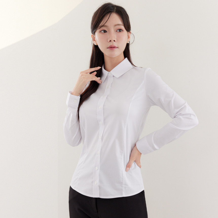 여성셔츠 흰색 면접 정장셔츠 남방 와이셔츠 빅사이즈 (~4XL) 사진 2