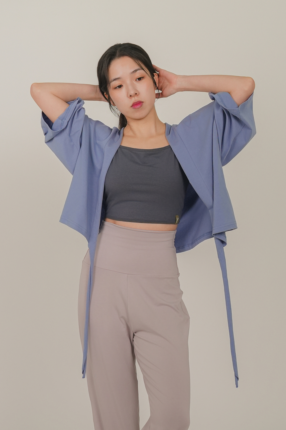 [에스라티] 아엠요기니 요가 커버업 가디건 하타 요가로브 여성 긴팔 요가복 필라테스복 상의 - 상세 이미지 4