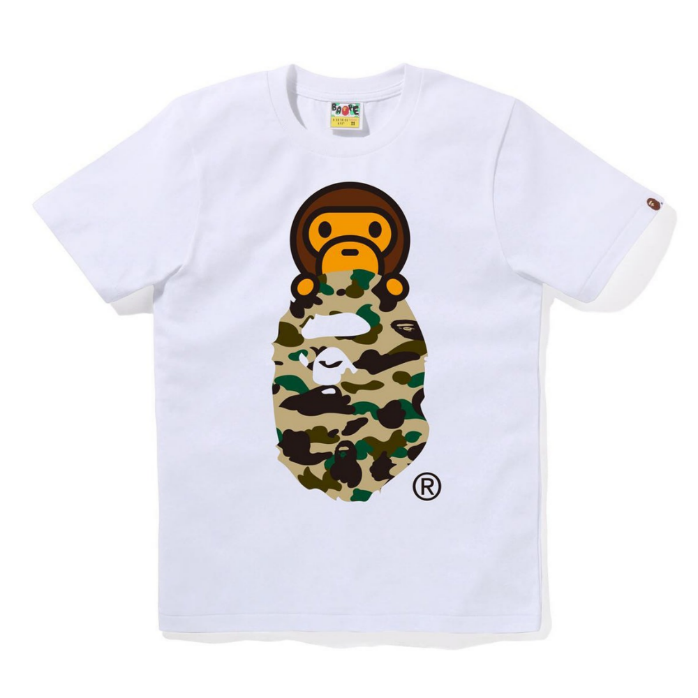 베이프 우먼즈 반팔티 1ST CAMO MILO ON APE HEAD TEE 4월 신상 2L30-210-005 - 메인 이미지