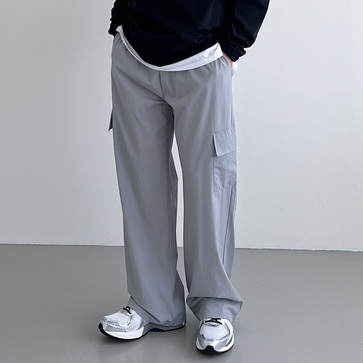 남자냉장고바지 나일론와이드팬츠 아이스카고팬츠 - 상세 이미지 3