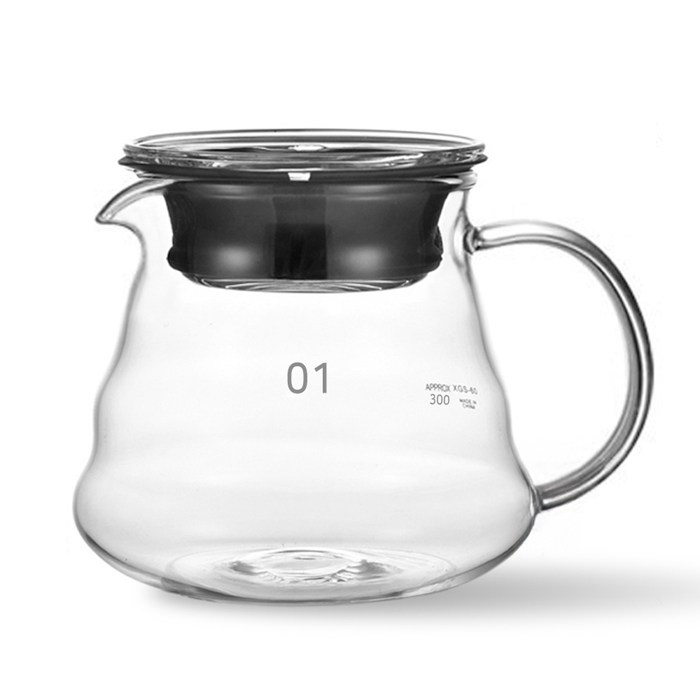 칼딘 핸드드립 커피서버 내열유리 눈금형 서버 MS-07 370ml, 투명 - 메인 이미지
