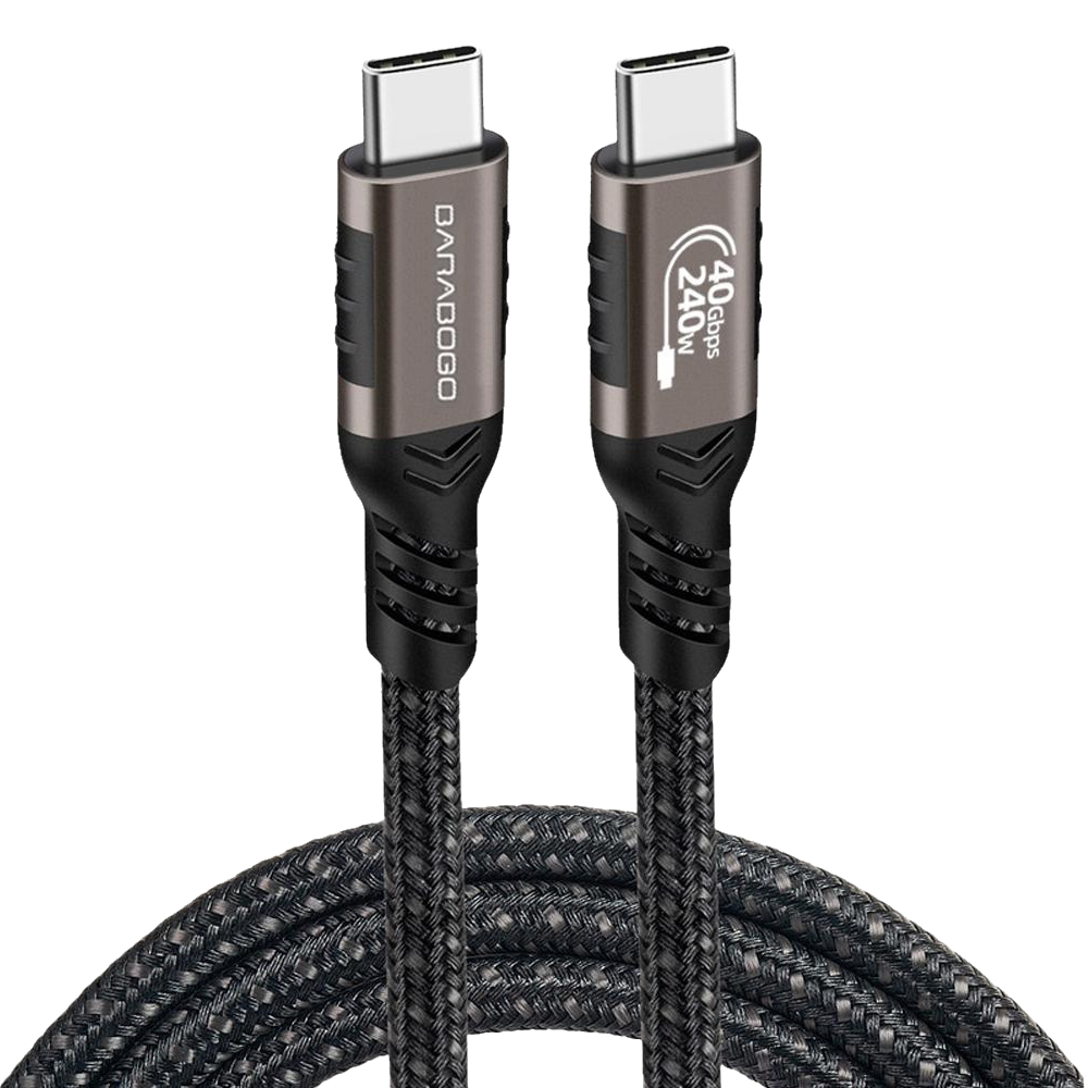 바라보고 USB4 C타입 고속충전 케이블 240W 40Gbps 그레이, 1개, 1.5m - 상세 이미지 2