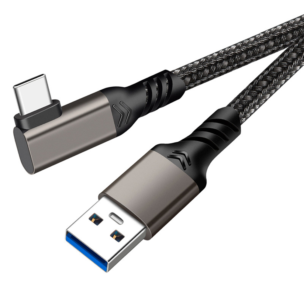 바라보고 USB3.2 Gen2 A to C타입 ㄱ자형 고속충전케이블 그레이, 1개, 1m - 상세 이미지 2