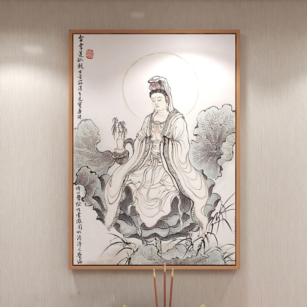 불교 그림 족자 석가모니 대형 법당 벽걸이 탱화 관음상 - 상품 이미지