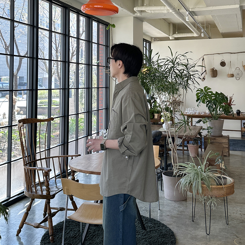 남자 셔츠 여름 오버핏 마 남방 남자린넨셔츠