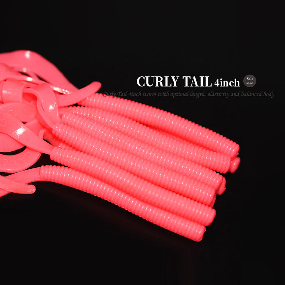 캣츠크로우 컬리 테일 배스웜 C테일 007 블랙 레드, 10cm(4인치) - 상세 이미지 2
