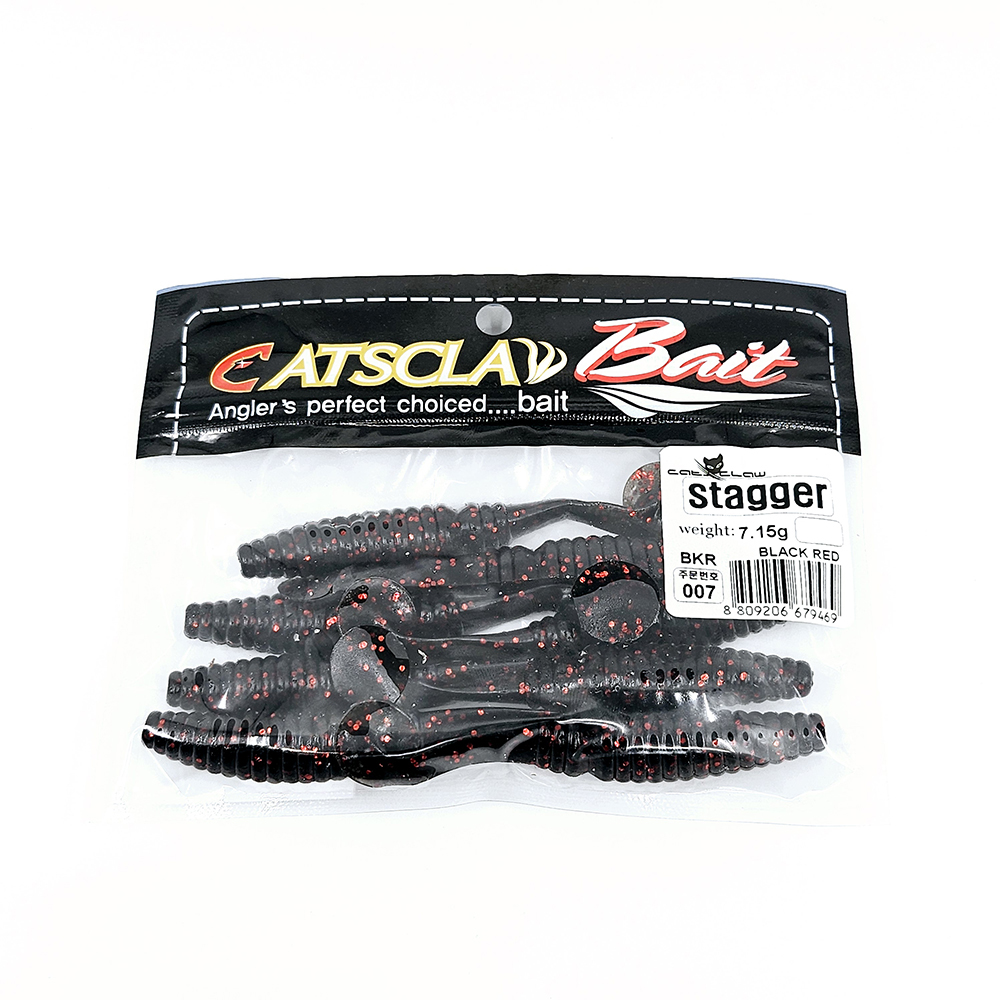 캣츠크로우 어태거 스태거 배스웜 007 블랙레드, 10cm(4인치) - 상세 이미지 4