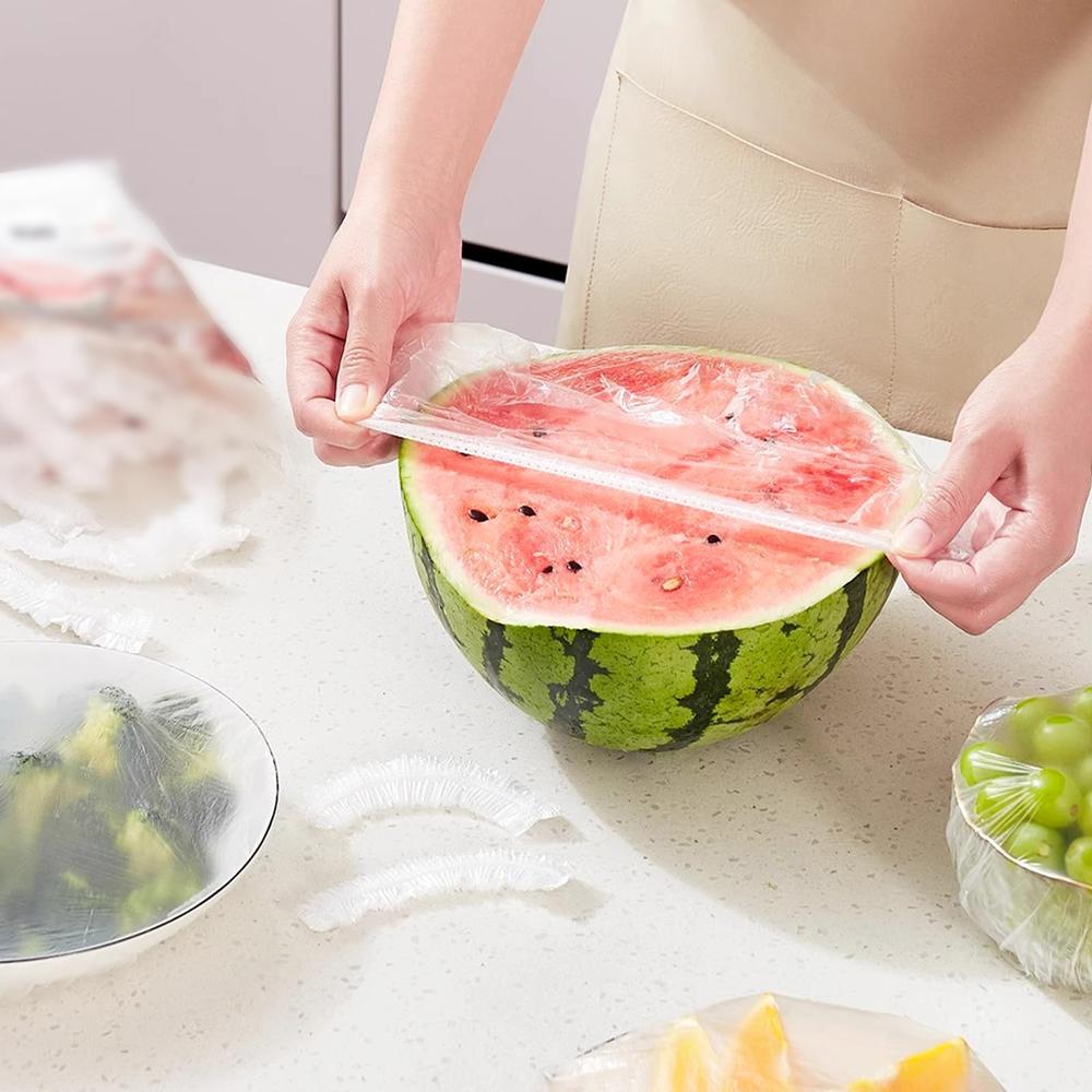 100피스 그릇 커버 빵 방지 대형 플라스틱 랩 음식 사워도우 빵 베이킹 빵 부풀어 오르는 신축성 있는 재사용 가능한 플레이트 커버 야외 실내... 