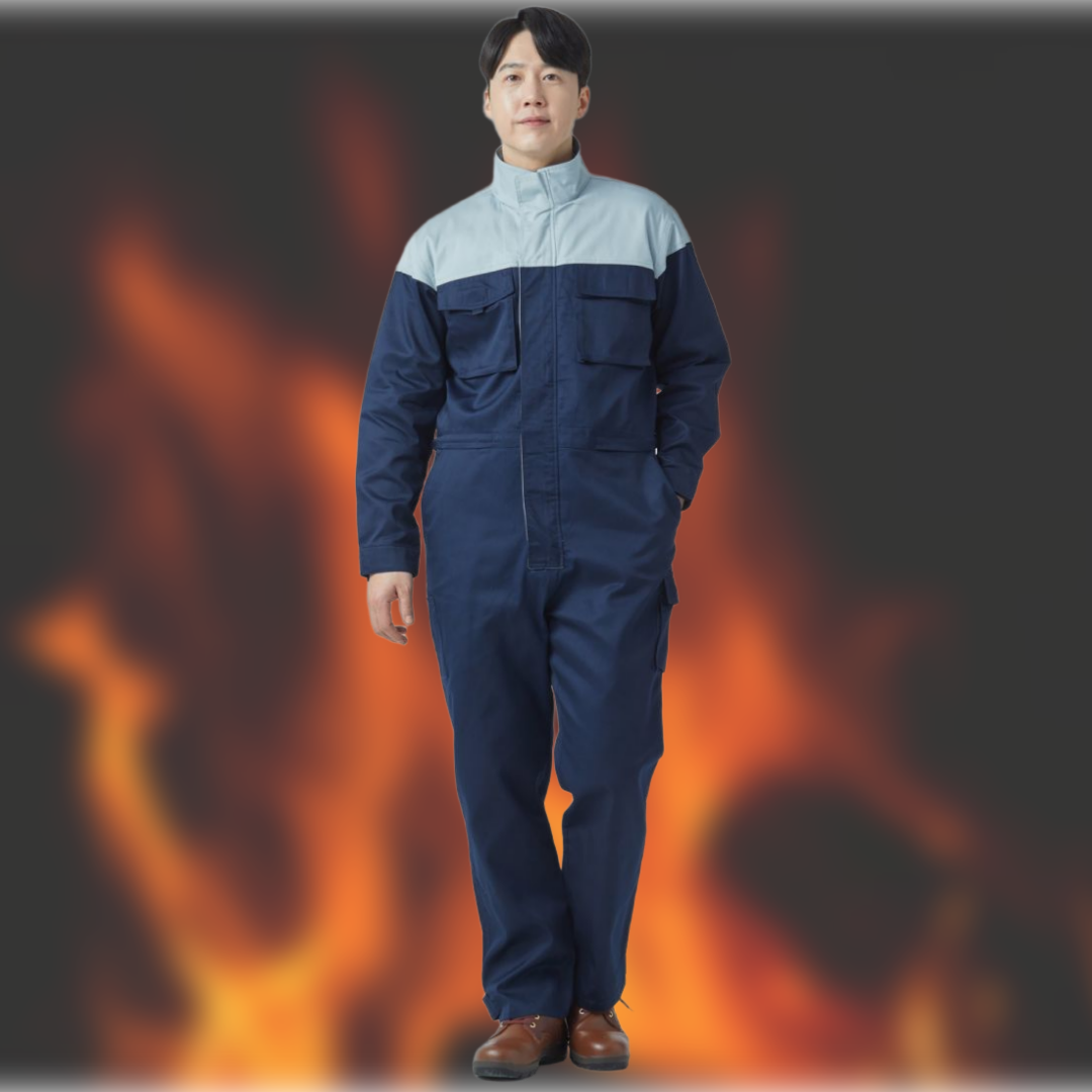현대 블루핸즈 st 일체형 점프수트 스즈끼 열에 강한 정비복 근무복 아트윈 HN-SJ - 메인 이미지