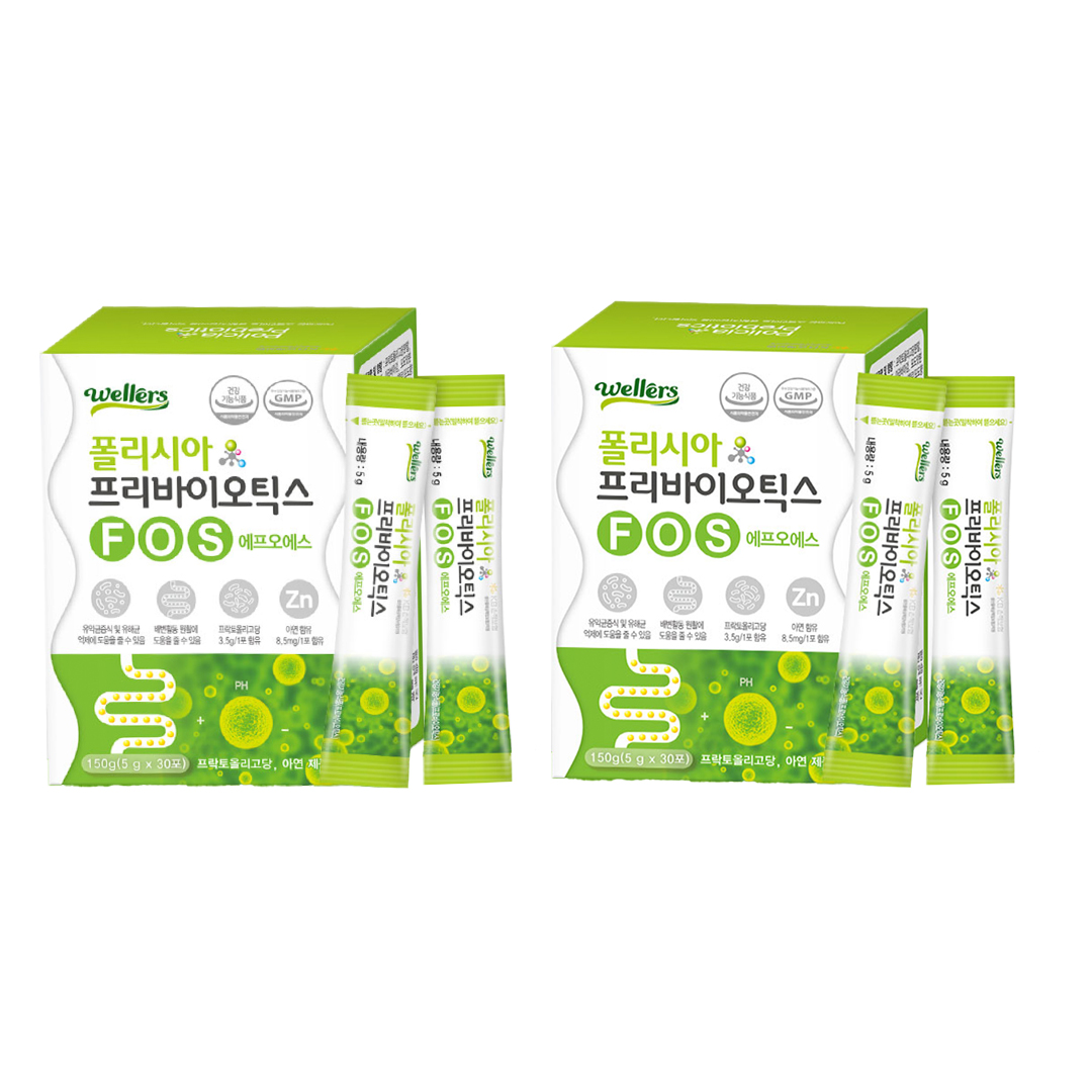 여성 장 건강 유산균 FOS 프리바이오틱스 올리고당 30포, 2개