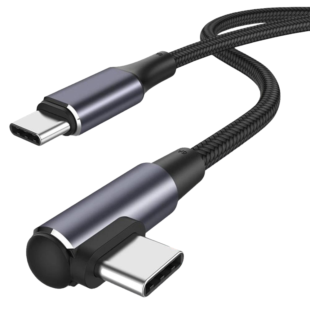 바라보고 ㄱ자형 C to C타입 5A 100W PD 고속 충전 케이블 블랙, 1개, 2m 이미지 4