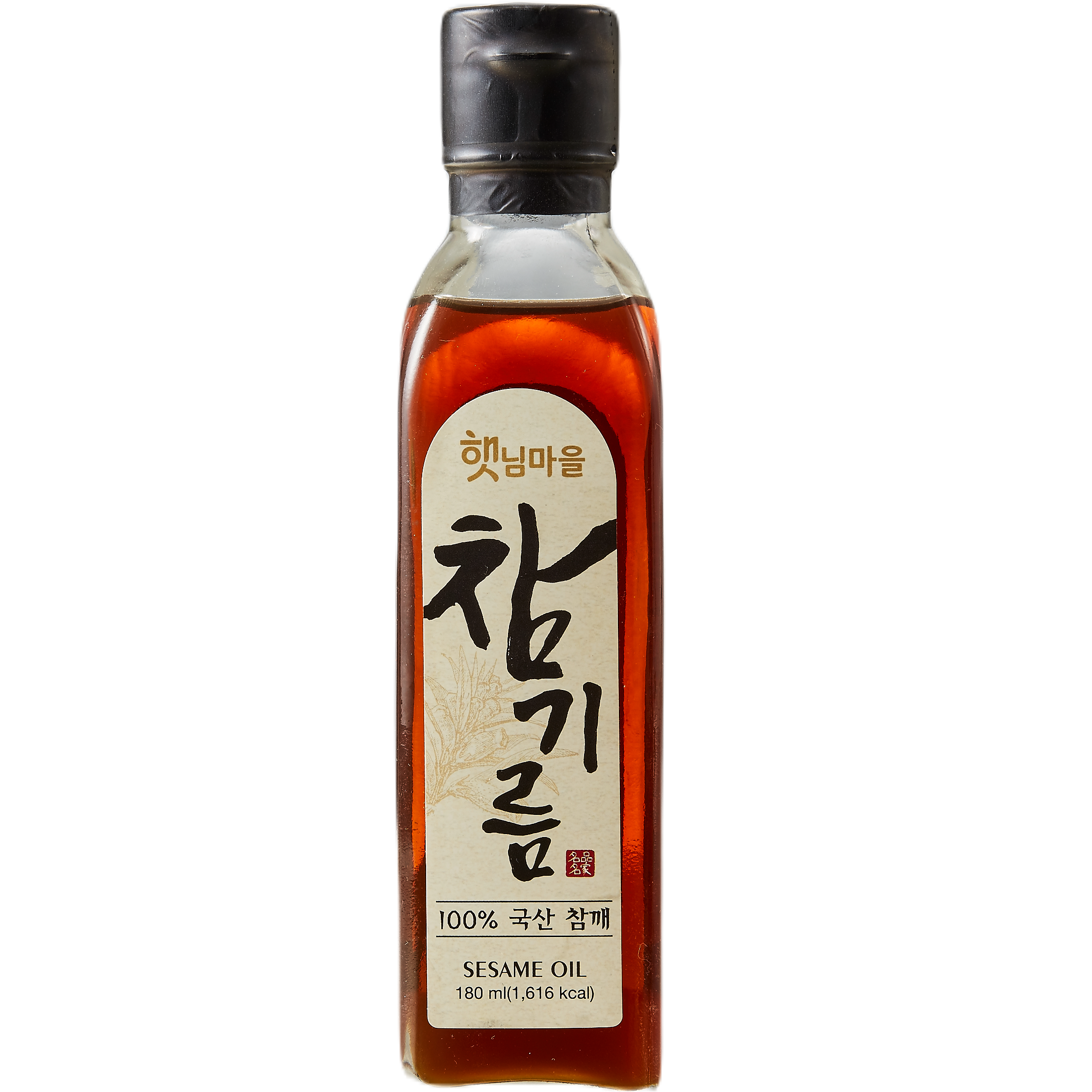 햇님마을 참기름 100% 국산 180ml 1개 : 서호마당