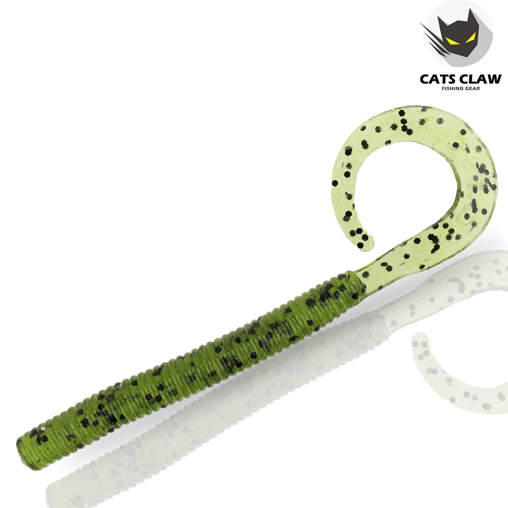 캣츠크로우 컬리 테일 배스웜 C테일 007 블랙 레드, 10cm(4인치) - 상세 이미지 3