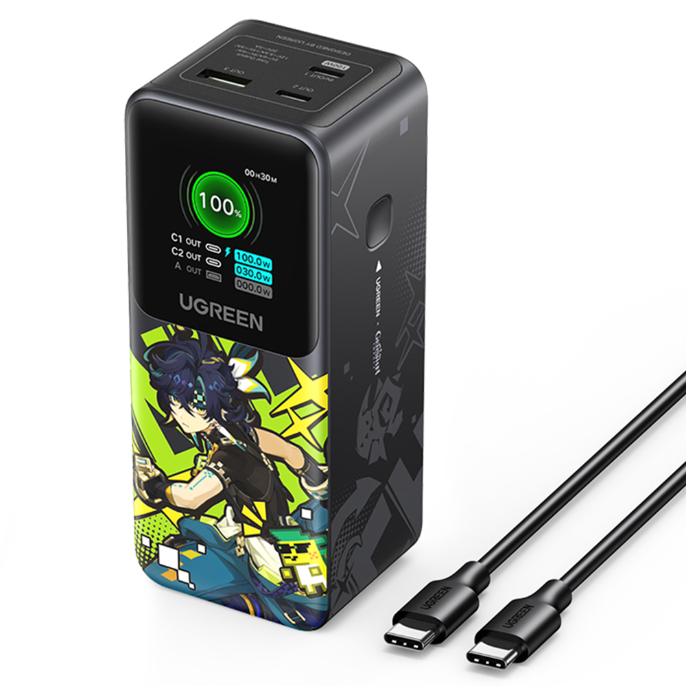 유그린 x 원신 키니치 콜라보 PD PPS 대용량 보조배터리 130W 20000mAh 원신 에디션 스마트폰 노트북 고속충전