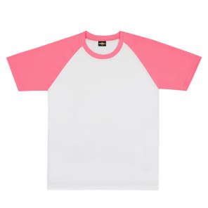 형광 나그랑 배색 티셔츠