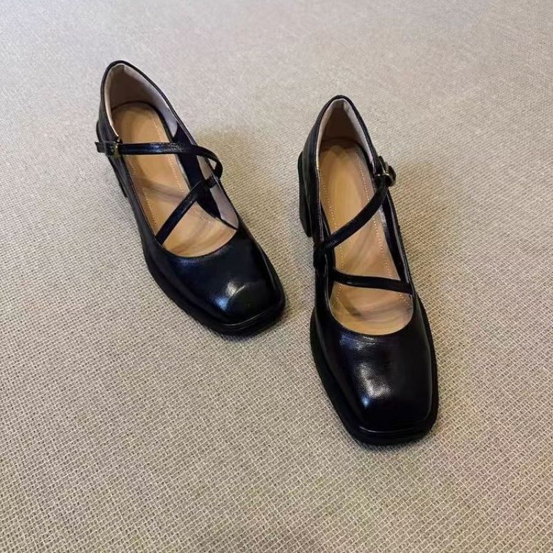 케어렛 봄 가을 투 스트랩 메리제인 구두 통굽 펌프스 힐 5cm : 붕붕이마켓