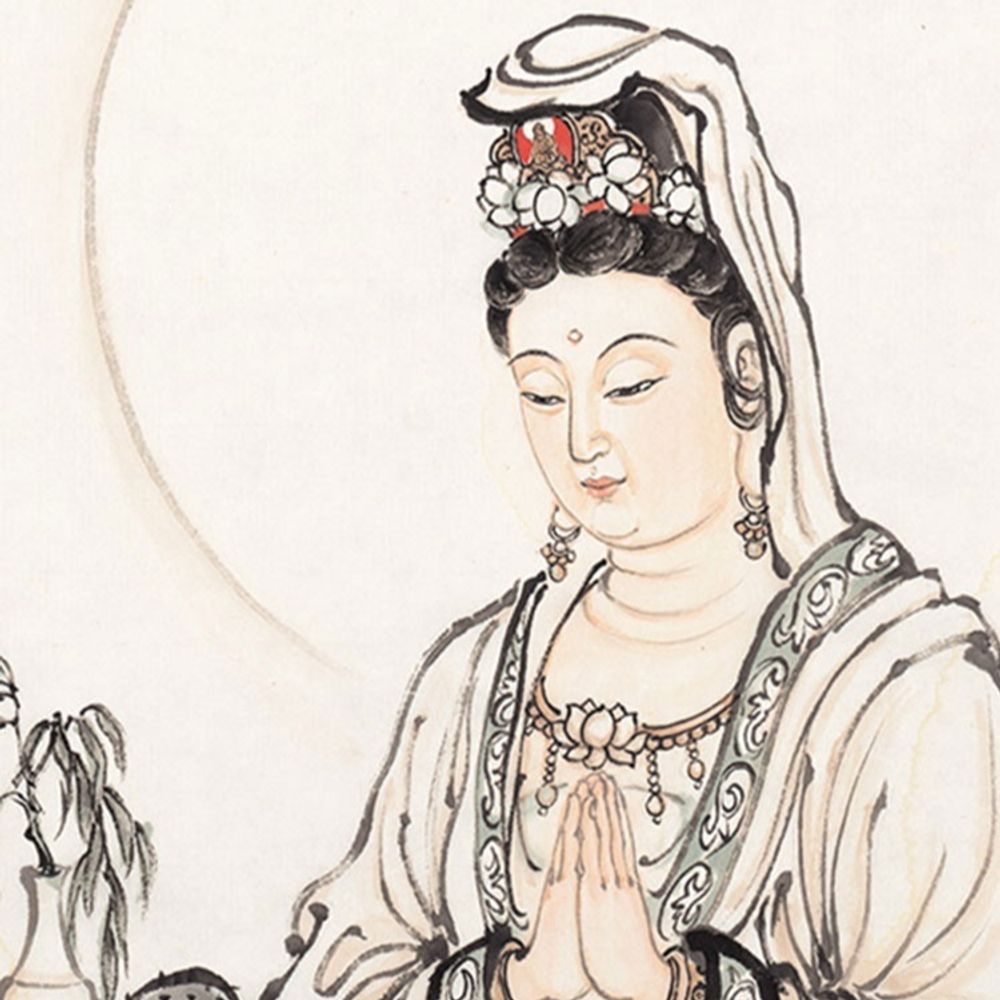 불교 그림 족자 석가모니 대형 법당 벽걸이 탱화 관음상 - 상세 이미지 3