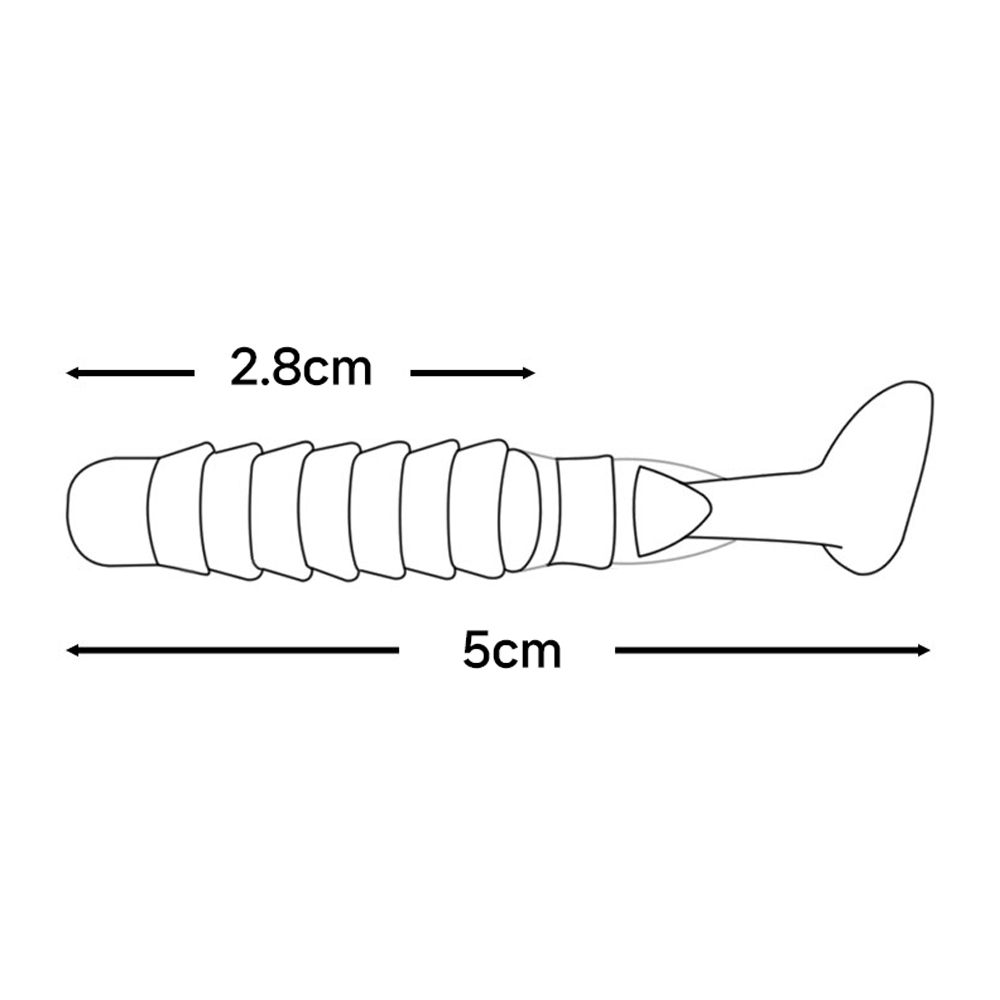 캣츠크로우 피라그럽 쏘가리웜 007 블랙 레드, 5cm(2인치) - 상세 이미지 2