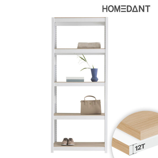 선반 수납선반 철제 다용도 벽 선반장 무볼트 홈던트하우스 5단 303090 12T합판