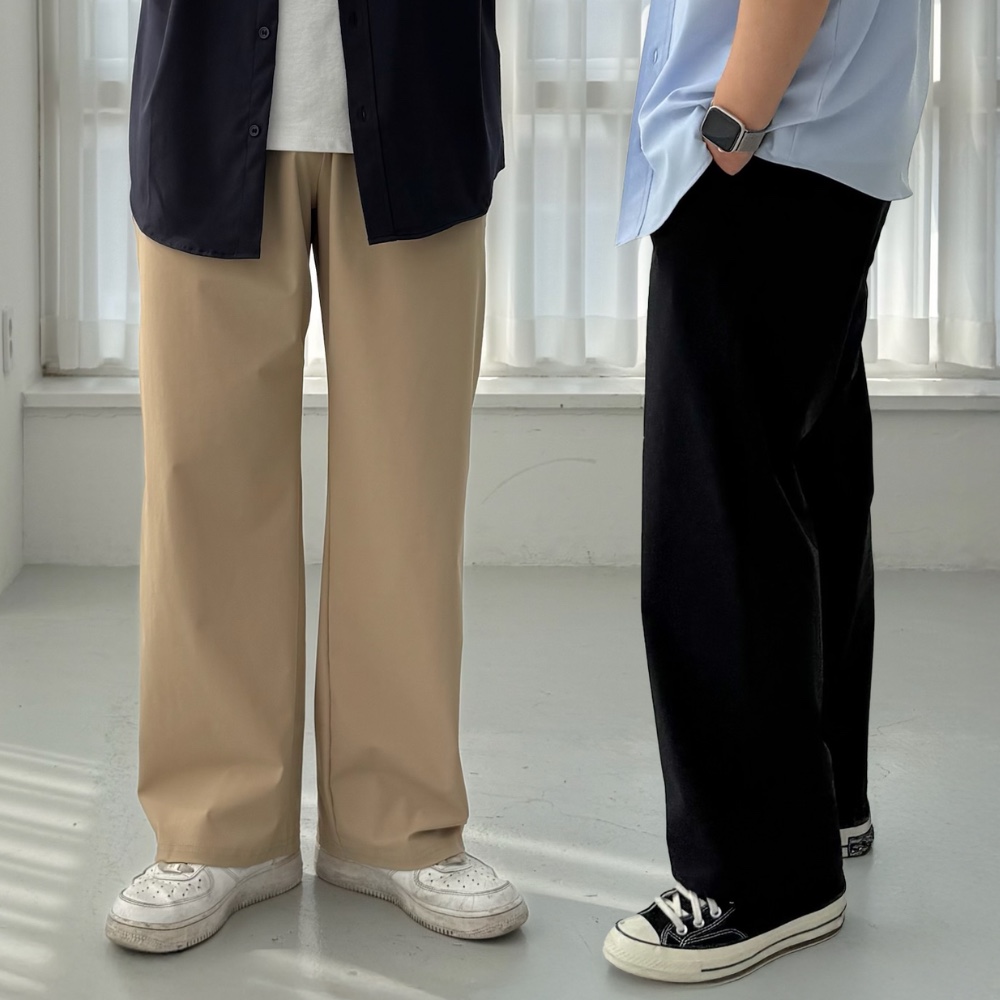 1+1 남자냉장고바지 통넓은바지 구김없는바지 - 상품 이미지