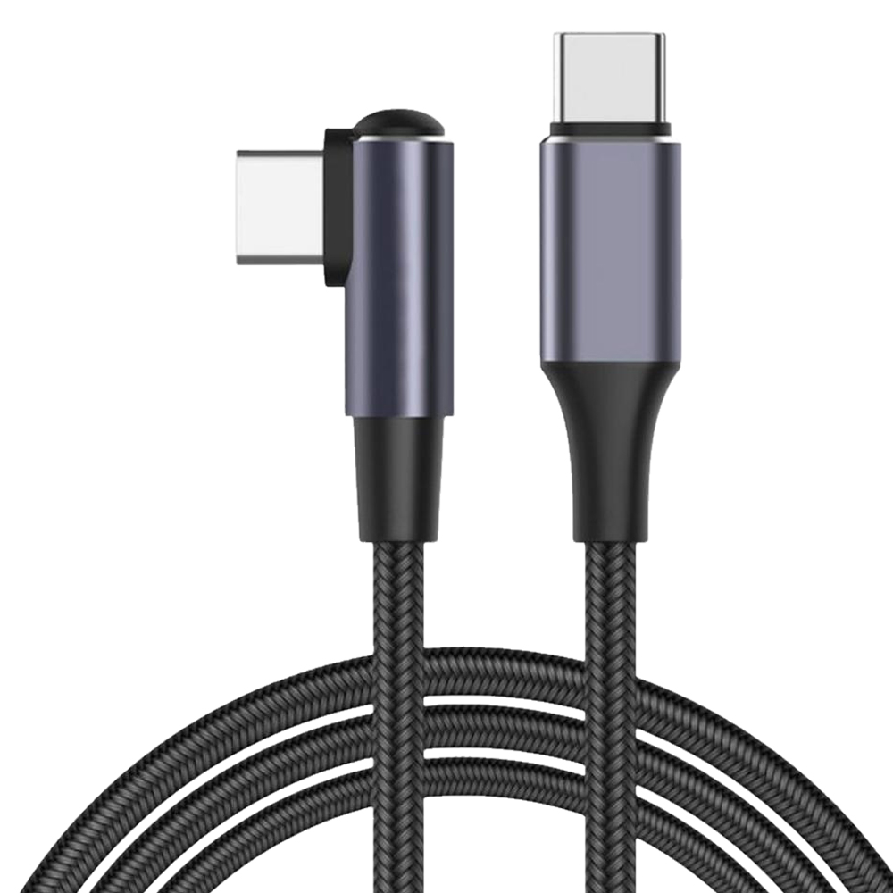 바라보고 ㄱ자형 C to C타입 5A 100W PD 고속 충전 케이블 블랙, 1개, 2m 이미지 3