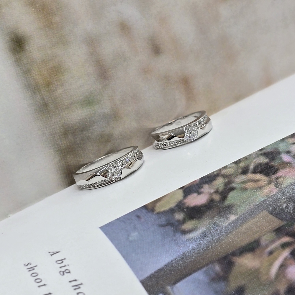 925 실버 고급 커플링 커플반지 기념일 은반지