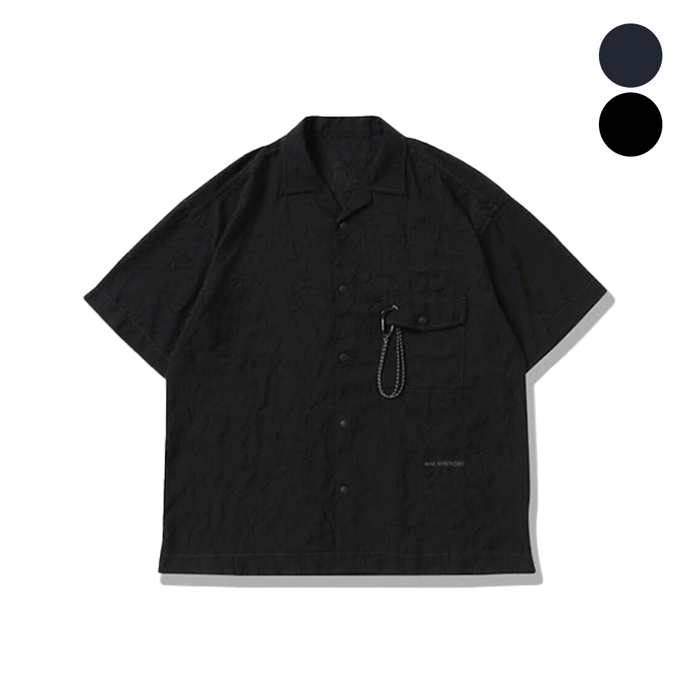 앤드원더 셔츠 washer pleated open SS shirt 25SS 남녀공용 5745183067 - 메인 이미지