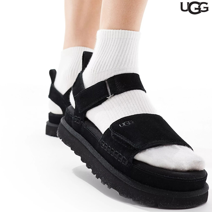 UGG 어그 여름 골든스타 플랫폼 샌들 블랙, 245-250mm