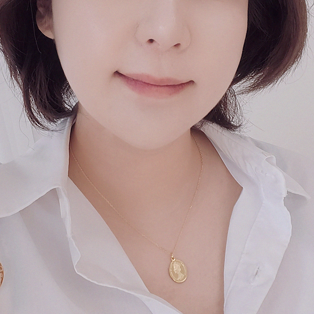 가성비좋은 엘리자베스 여왕 코인 펜던트 동전 주화 목걸이 메달 이미지 8