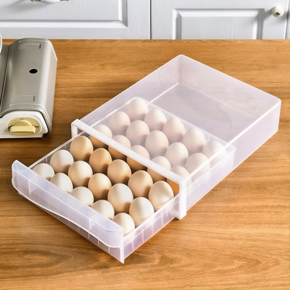 30구 계란홀더 보관함 냉장고 트레이 달걀 에그 거치대 정리수납 서랍케이스 - 상품 이미지