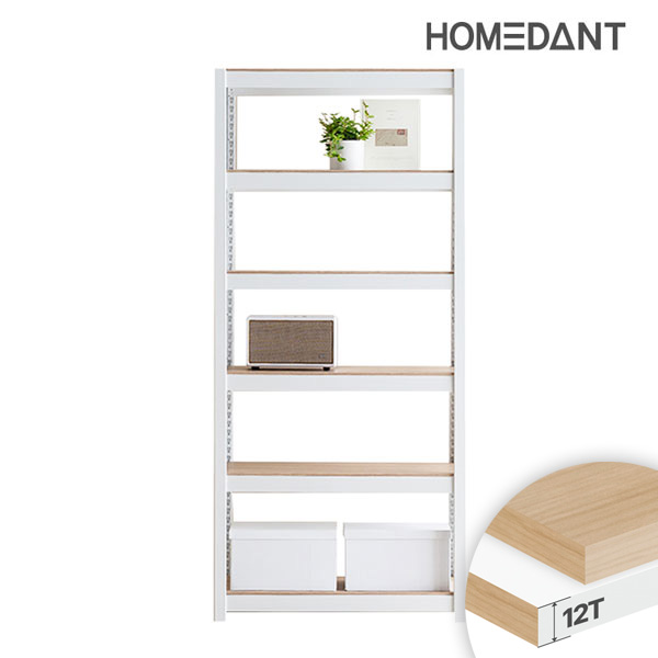 선반 수납선반 철제 다용도 벽 선반장 무볼트 홈던트하우스 6단 303075 12T합판