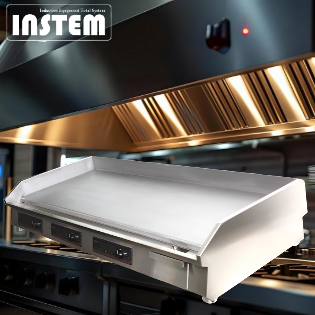 전기그리들 업소용 부침기 인스템 1200 3구 국산 부침개 토스트 그릴 철판 사각