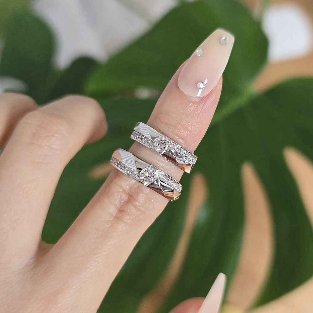 925 실버 고급 커플링 커플반지 기념일 은반지