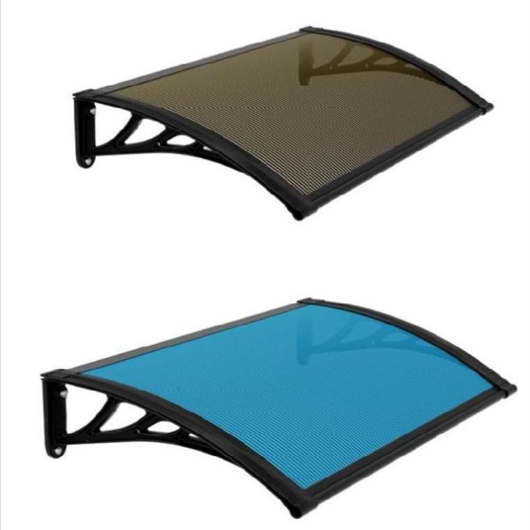 렉산캐노피 현관 창문 처마 지붕 비가림 셀프설치 레인쉴드 커버 100X80CM 블랙