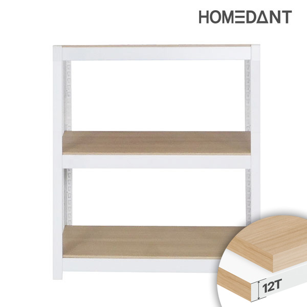 선반 수납선반 철제 다용도 벽 선반장 무볼트 홈던트하우스 3단 303075 12T합판