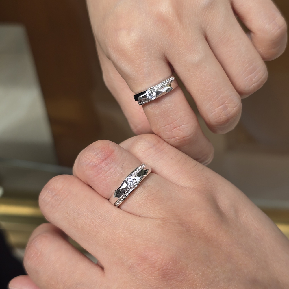 925 실버 고급 커플링 커플반지 기념일 은반지