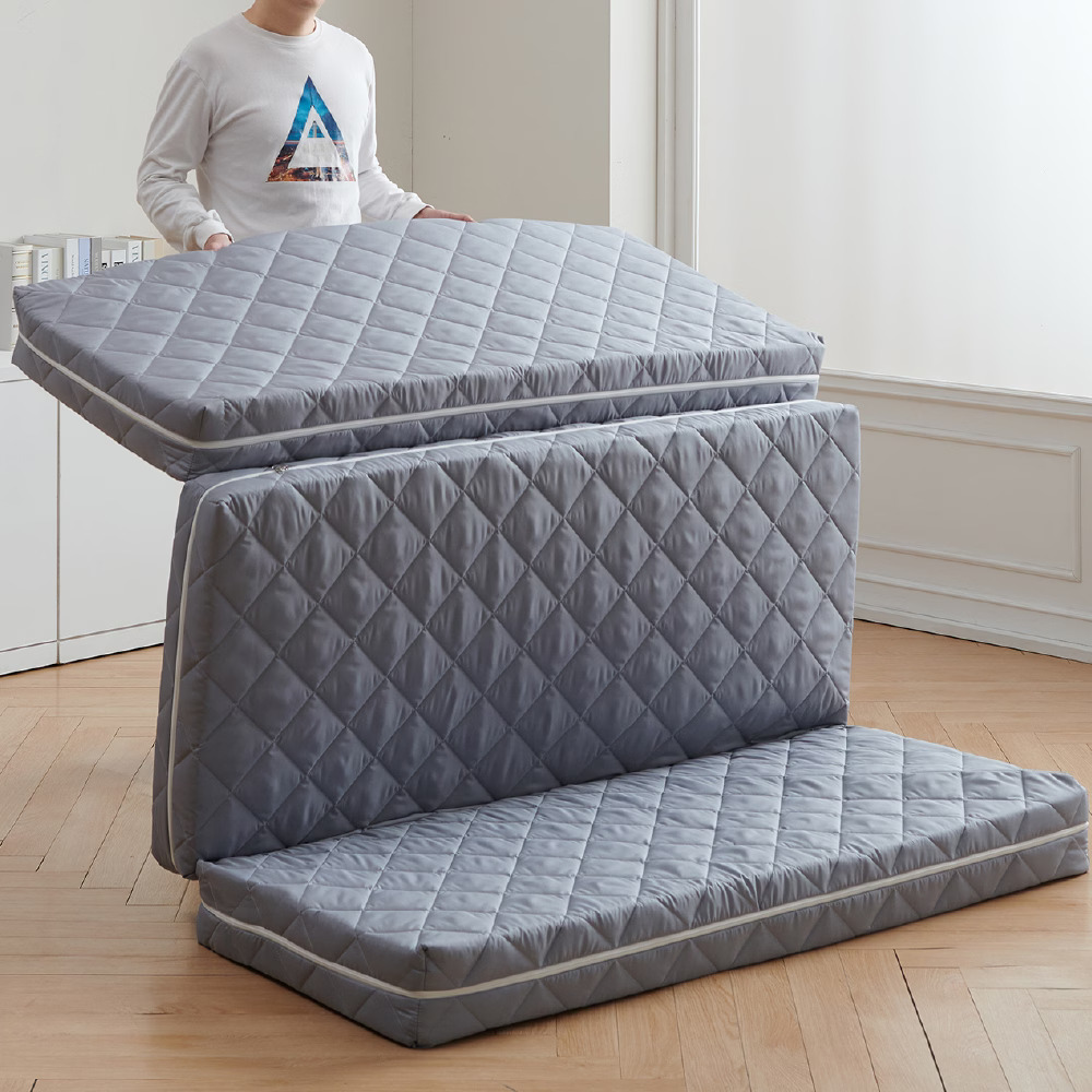 3단 접이식 토퍼 매트리스 침대 바닥 수면매트 15cm MS