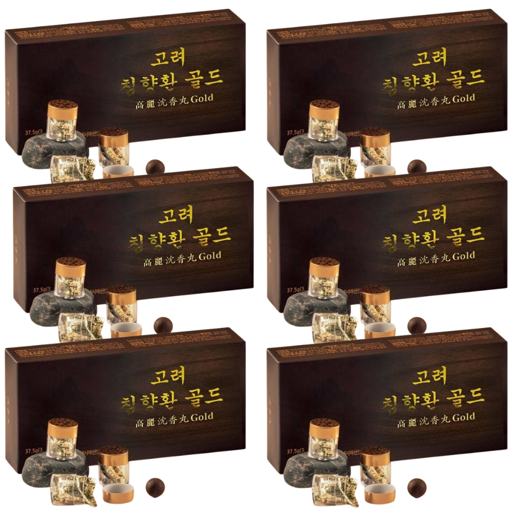 고려 황국균 발효 침향환 28% 골드 10환 6박스 인도네시아 침향 기력 활력 보충 선물 - 상품 이미지